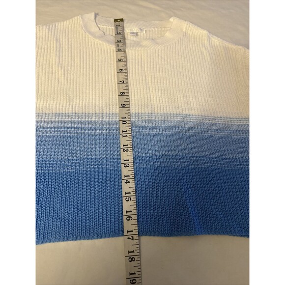 Abound Womens Sweater Ombre Sz XS Long Sleeve Knit Blue White Soft Girl Ribbed - Picture 11 of 11